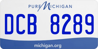 MI license plate DCB8289