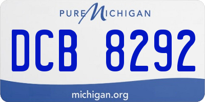 MI license plate DCB8292
