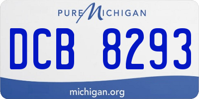 MI license plate DCB8293