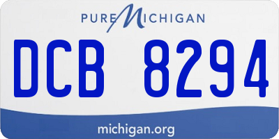 MI license plate DCB8294