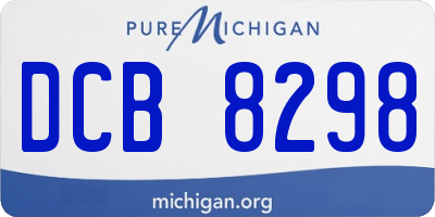 MI license plate DCB8298