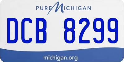 MI license plate DCB8299