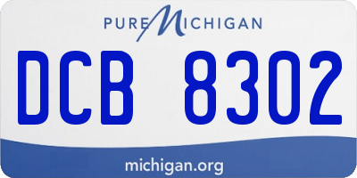 MI license plate DCB8302