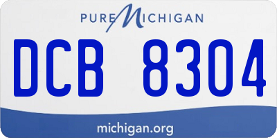 MI license plate DCB8304