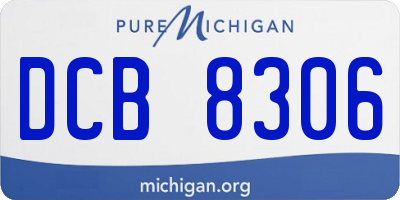 MI license plate DCB8306