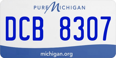MI license plate DCB8307