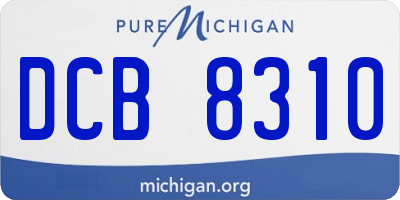 MI license plate DCB8310
