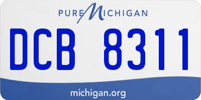 MI license plate DCB8311