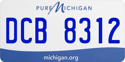 MI license plate DCB8312