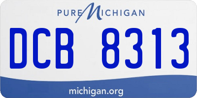 MI license plate DCB8313