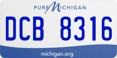 MI license plate DCB8316