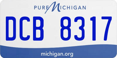 MI license plate DCB8317