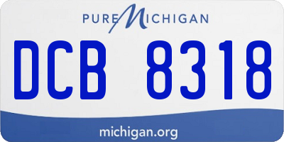 MI license plate DCB8318