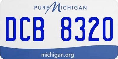 MI license plate DCB8320