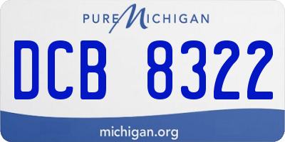 MI license plate DCB8322