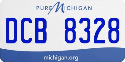 MI license plate DCB8328