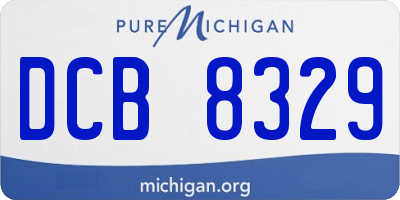 MI license plate DCB8329