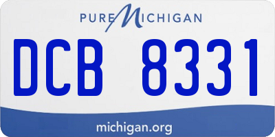 MI license plate DCB8331