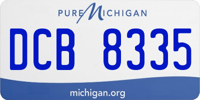 MI license plate DCB8335