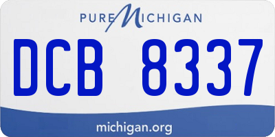 MI license plate DCB8337