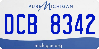 MI license plate DCB8342