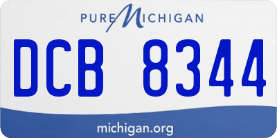 MI license plate DCB8344
