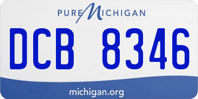 MI license plate DCB8346
