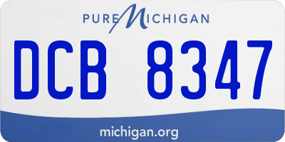 MI license plate DCB8347