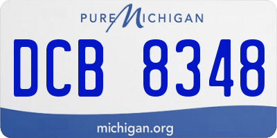 MI license plate DCB8348