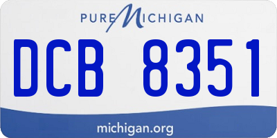 MI license plate DCB8351