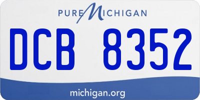 MI license plate DCB8352