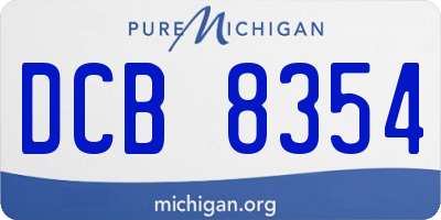 MI license plate DCB8354