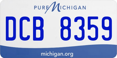 MI license plate DCB8359