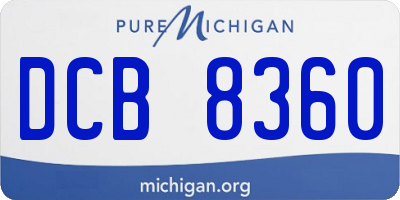 MI license plate DCB8360
