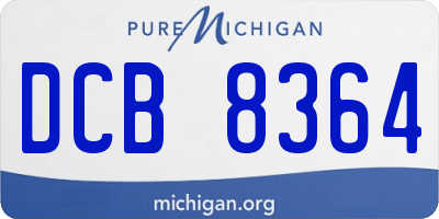 MI license plate DCB8364
