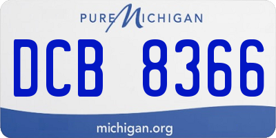 MI license plate DCB8366