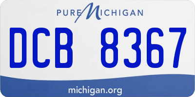 MI license plate DCB8367