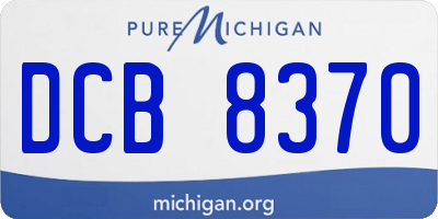 MI license plate DCB8370