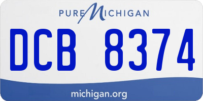 MI license plate DCB8374