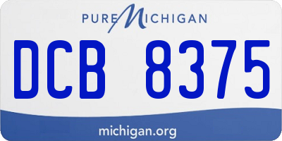 MI license plate DCB8375
