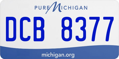 MI license plate DCB8377