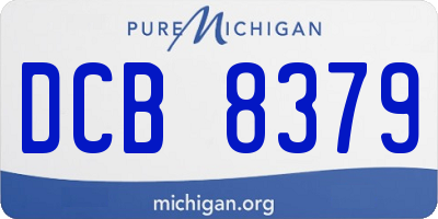MI license plate DCB8379