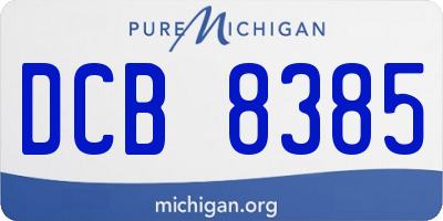 MI license plate DCB8385