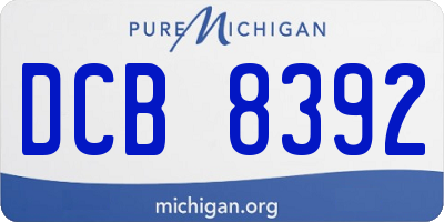 MI license plate DCB8392