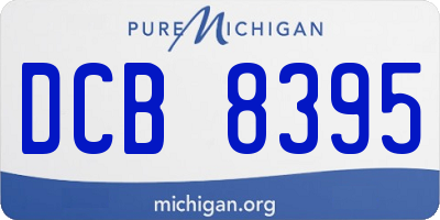 MI license plate DCB8395