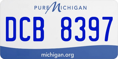 MI license plate DCB8397
