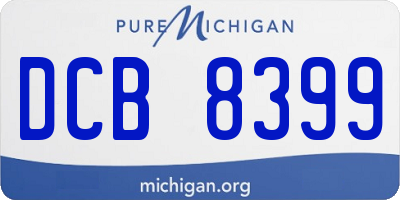 MI license plate DCB8399