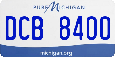MI license plate DCB8400