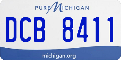 MI license plate DCB8411
