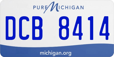 MI license plate DCB8414
